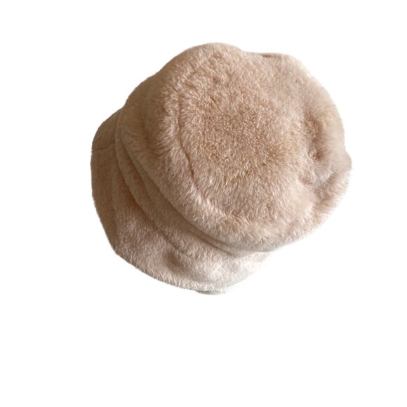 Faux Fur Cream Unbranded Bucket Hat One Size - Picture 2 of 7